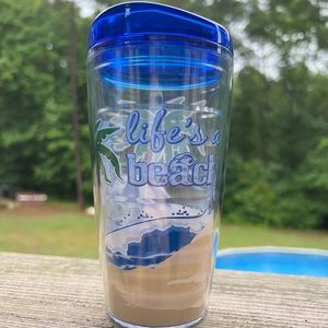 Life’s A Beach Tritan Tumbler, 16 oz, Brand New